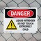 Signmission Liquid Nitrogen Do Not Touch Extremely Cold Danger Sign, Plastic, 10in W x 7in L, 2PK OS-2PACK-DS-P-710-L-1422 - alternate 8